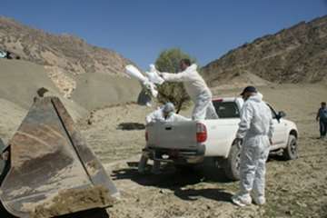 معدوم سازی طیوربومی مبتلا به آنفلوانزای فوق حادپرندگان درروستای لارکه سپیددشت 